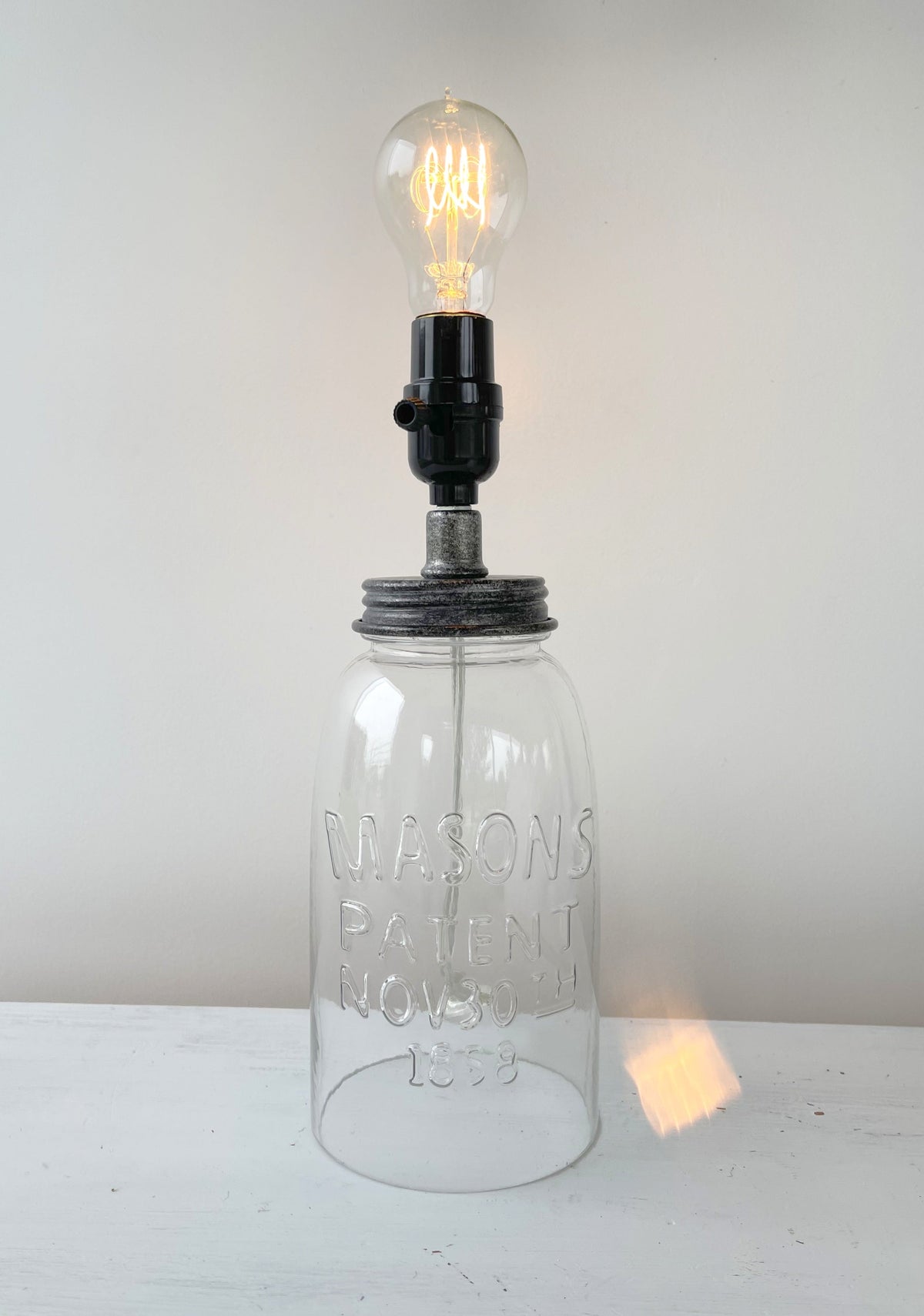 Mason Jar LAMP TABLE - (No Shade Included)