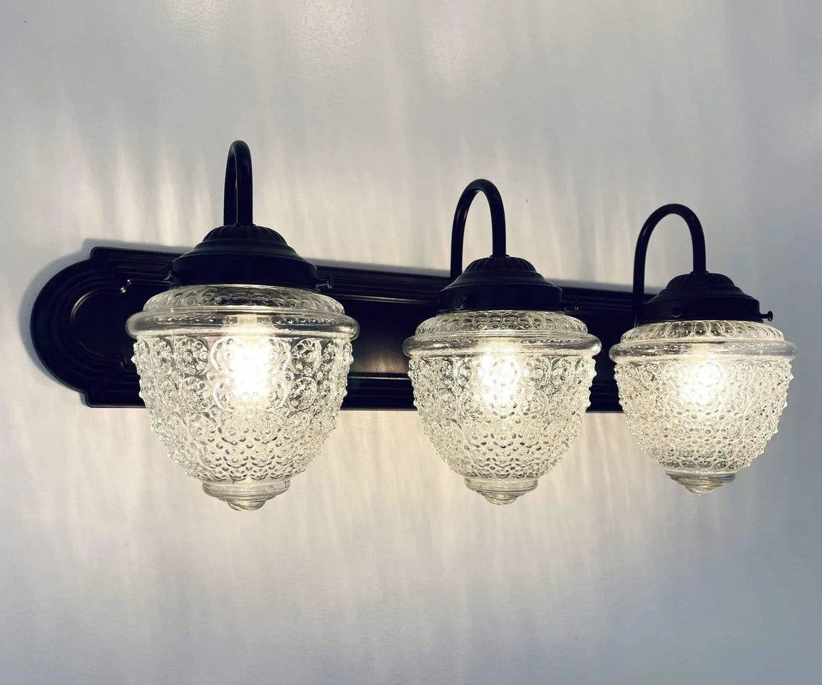 Bathroom Vanity Lighting Fixture Of Antique Glass