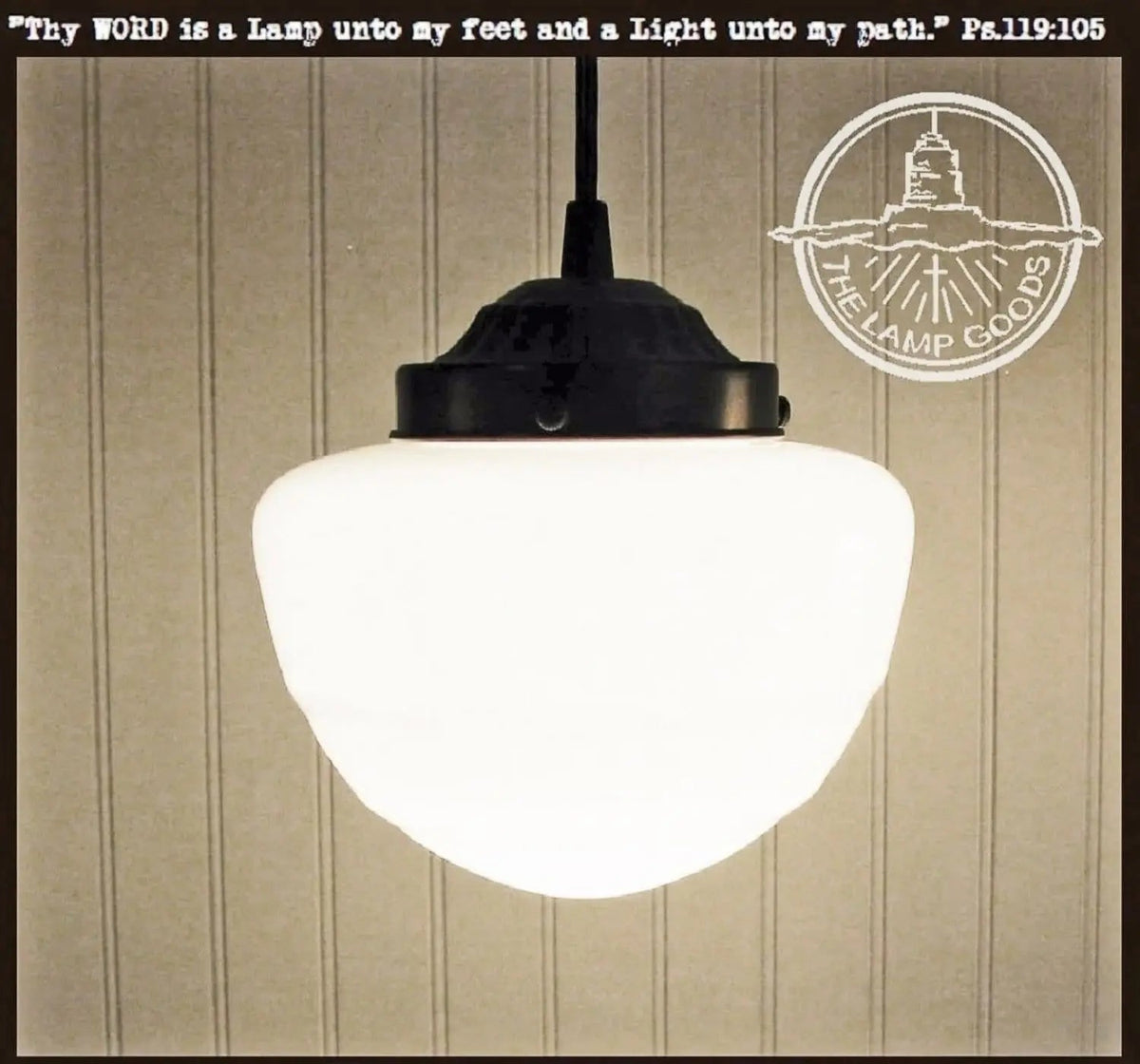 Schoolhouse Pendant LIGHT Of Replica Mushroom Globe
