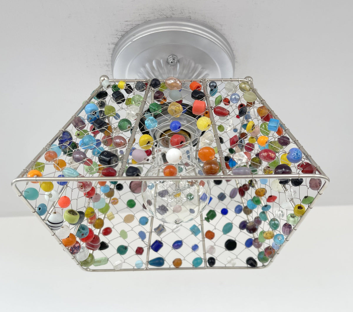 Multi-Colored Boho Handcrafted Ceiling Light