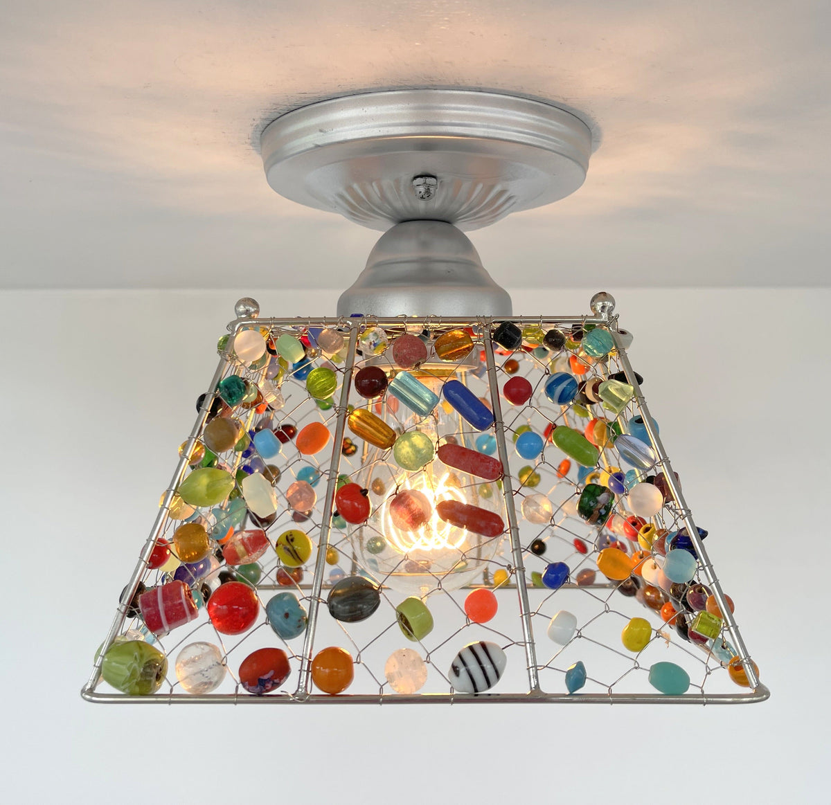 Multi-Colored Boho Handcrafted Ceiling Light
