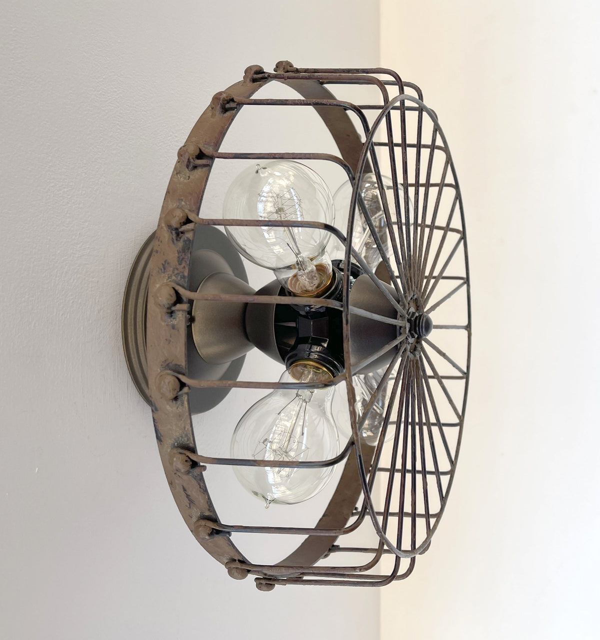 Rustic INDUSTRIAL Wall Light Fixture-4 Light