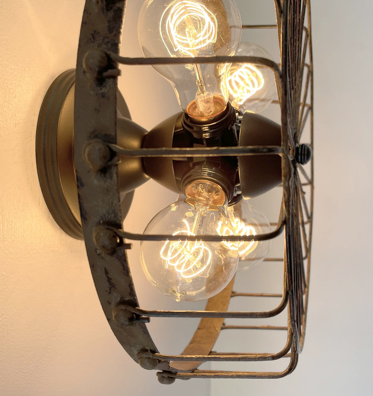 Rustic INDUSTRIAL Wall Light Fixture-4 Light
