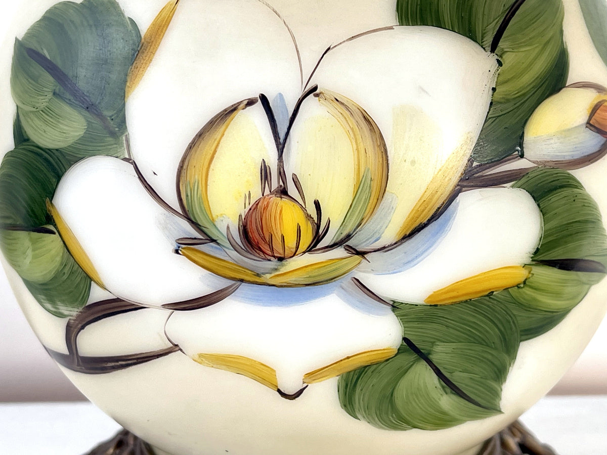 GORGEOUS Hand Painted VICTORIAN Antique Table Lamp