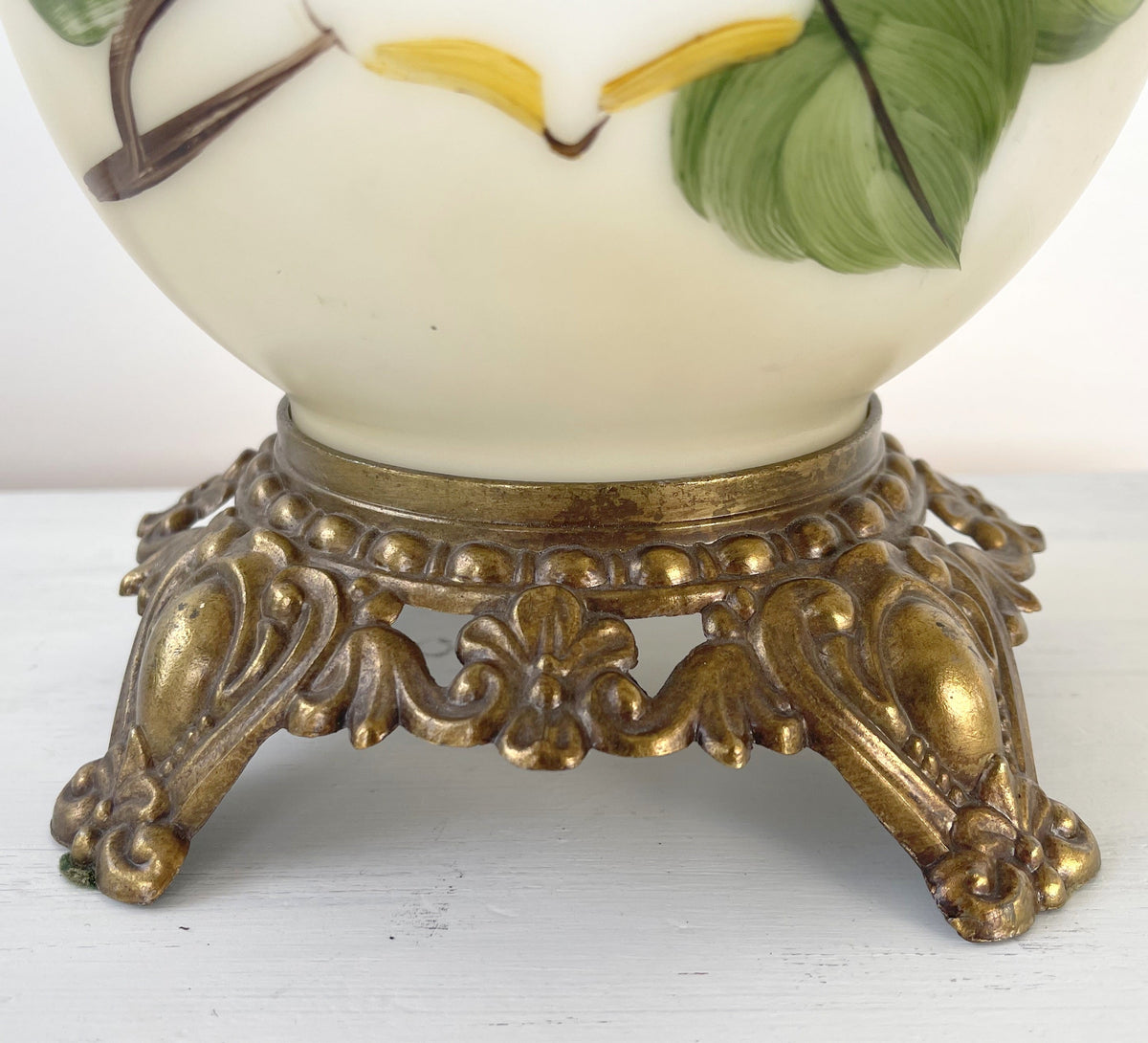 GORGEOUS Hand Painted VICTORIAN Antique Table Lamp