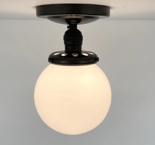 Globe CEILING LIGHT Of Schoolhouse Details