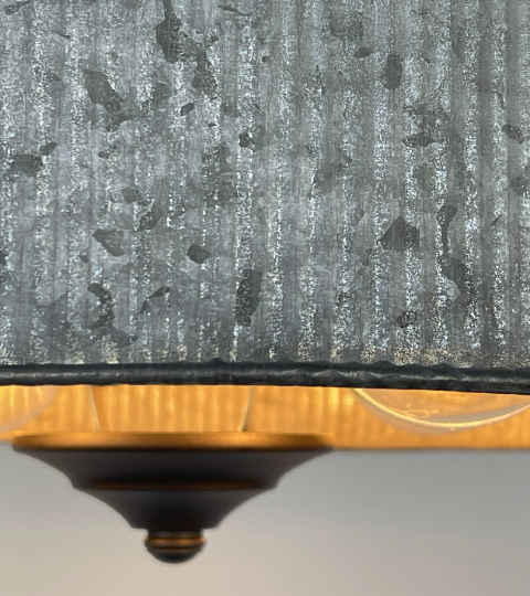 Galvanized Barn Drum Modern Farmhouse Ceiling Light