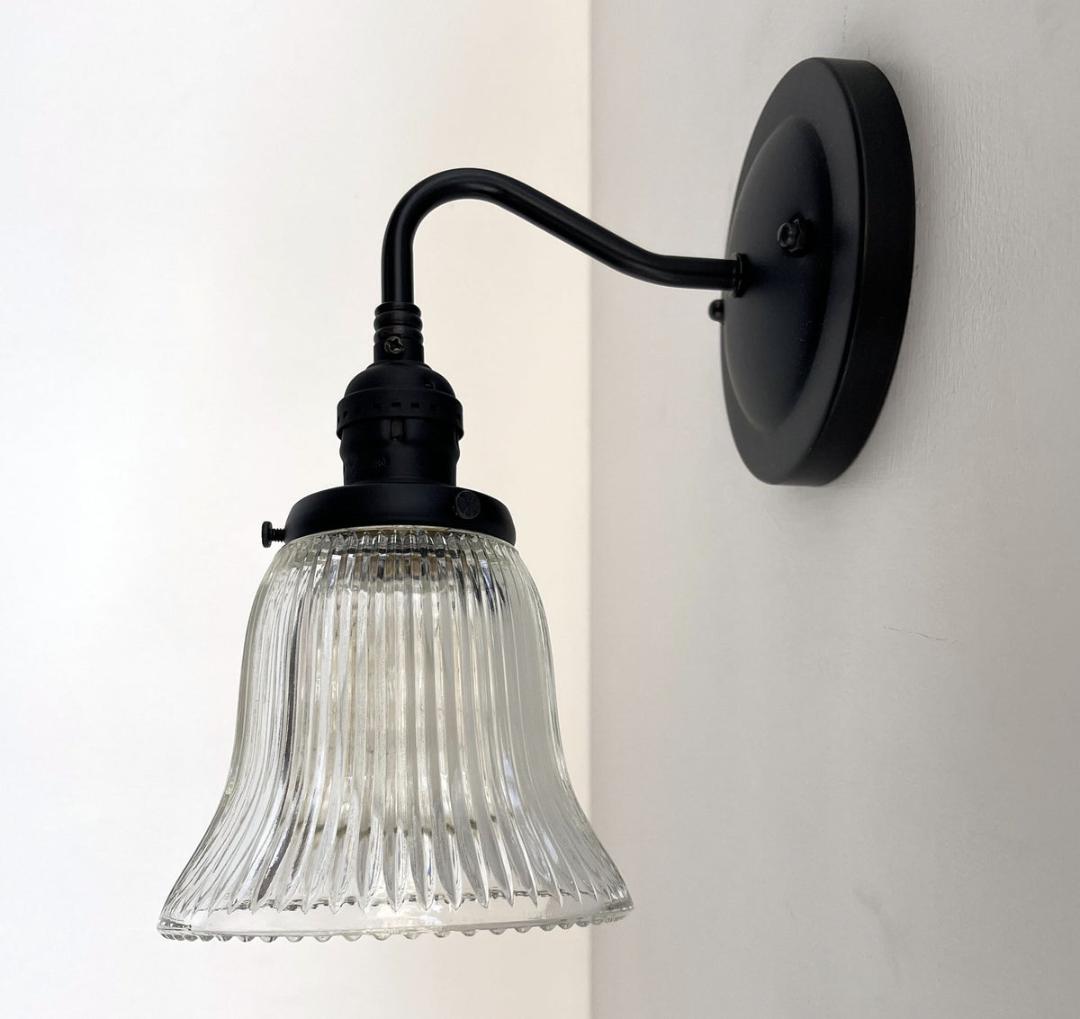 Antique Bell Glass Wall Sconces