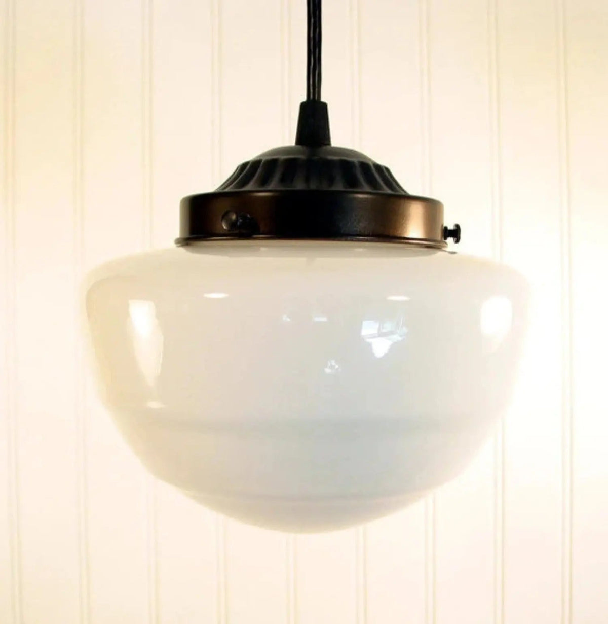 Schoolhouse Pendant LIGHT Of Replica Mushroom Globe