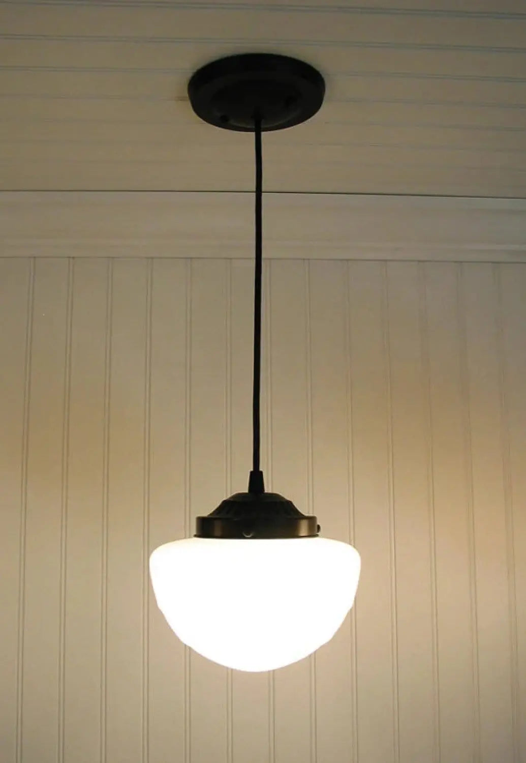 Schoolhouse Pendant LIGHT Of Replica Mushroom Globe