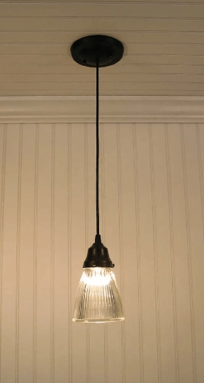 Minimalist Antique Glass Pendant Light