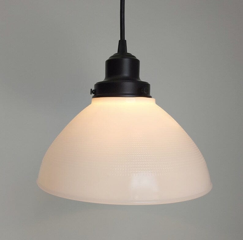 Milk Glass PENDANT Light - 10"