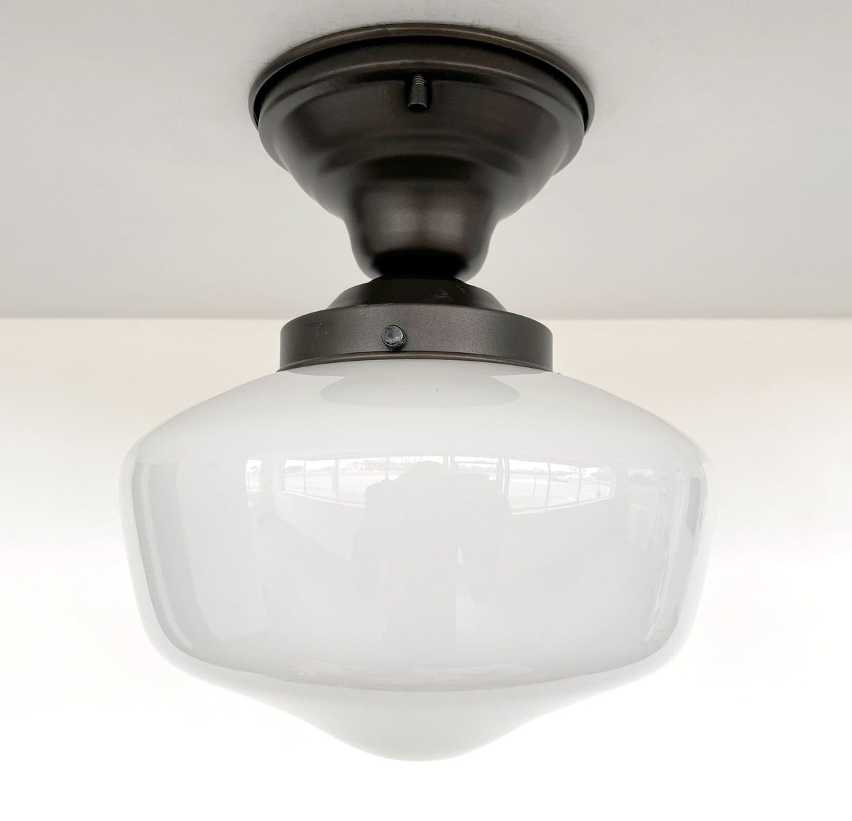 Modern Schoolhouse 8" Milk Glass Replacement Globe