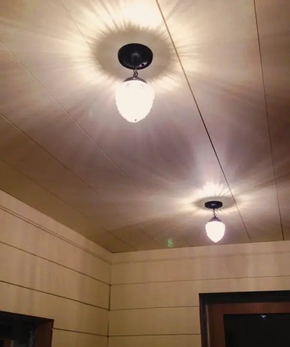  Acorn Antique Glass Ceiling Light With Chain