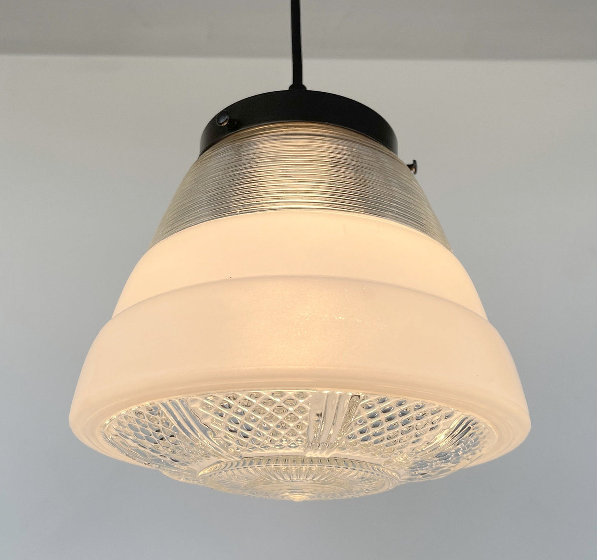  Retro 1970's Mid Century Glass Pendant Lighting
