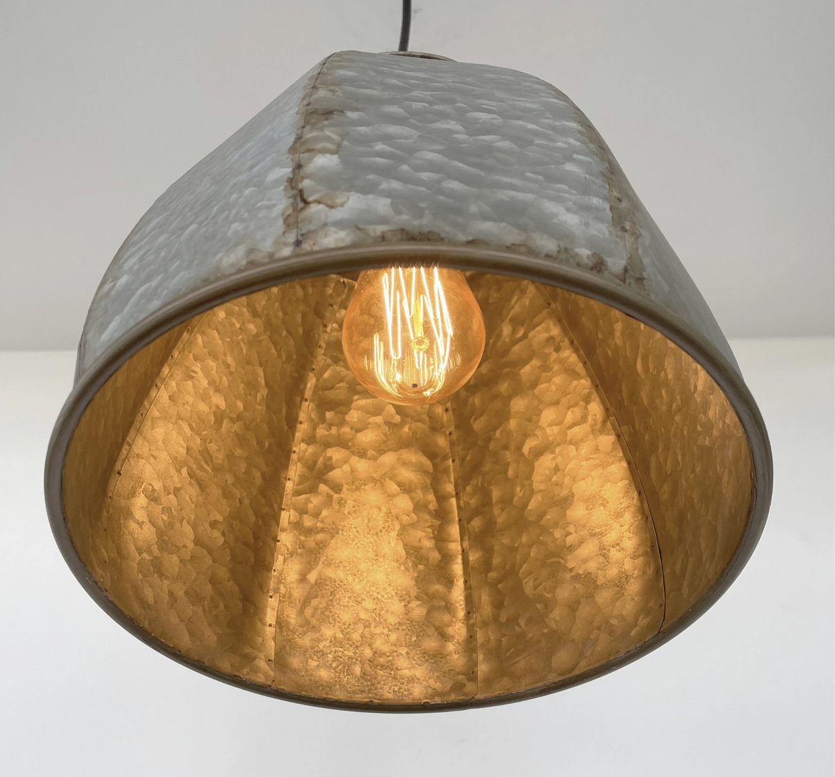  Rustic Octagon Galvanized Dome Industrial Pendant Light Fixture