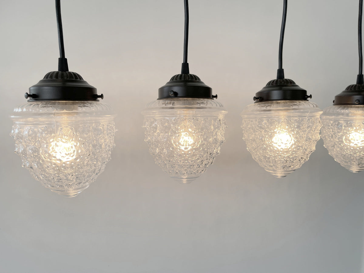  Antique Glass Dining Room Rectangular Pendant Chandelier Ceiling Light