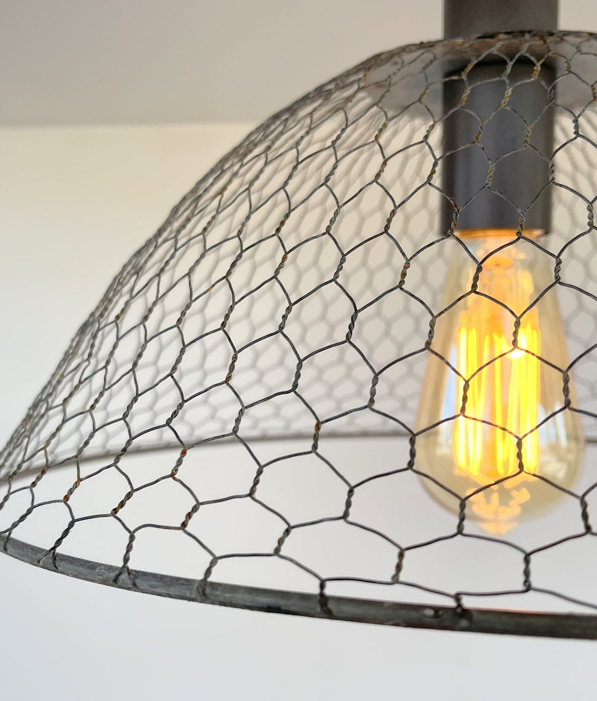  CHICKEN WIRE Farmhouse Ceiling Light