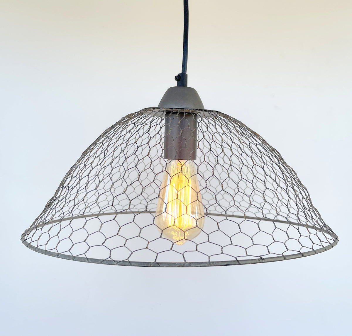  Chicken Wire Farmhouse Pendant Light