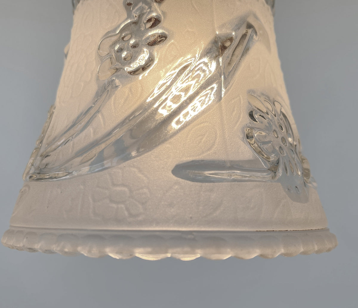  Vintage 1960's Frost & Clear PENDANT Light