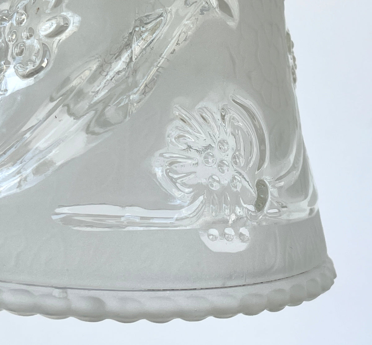  Vintage 1960's Frost & Clear PENDANT Light