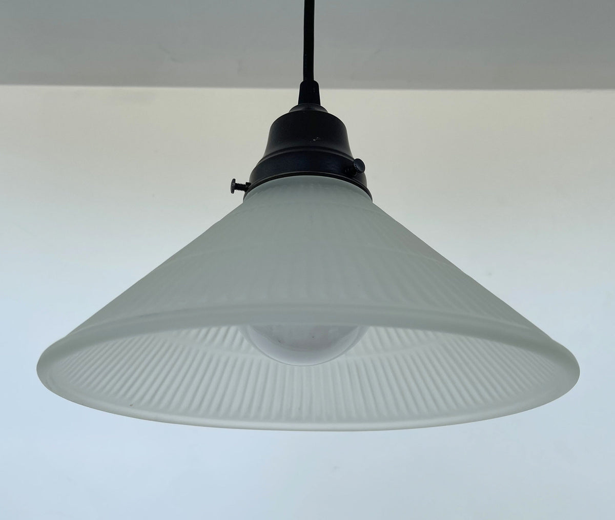  Modern Holophane PENDANT Light - Frosted