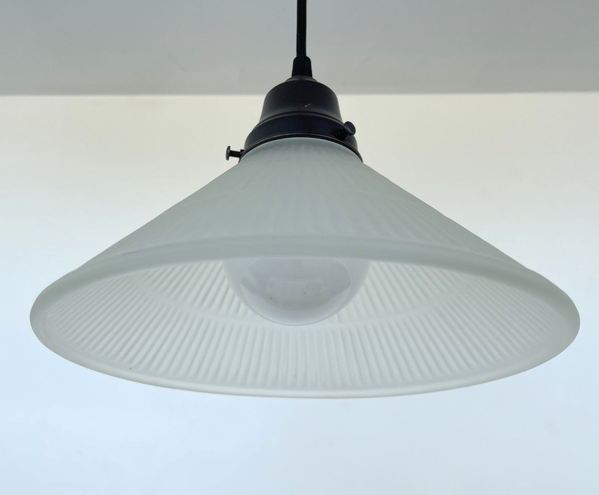  Modern Holophane PENDANT Light - Frosted