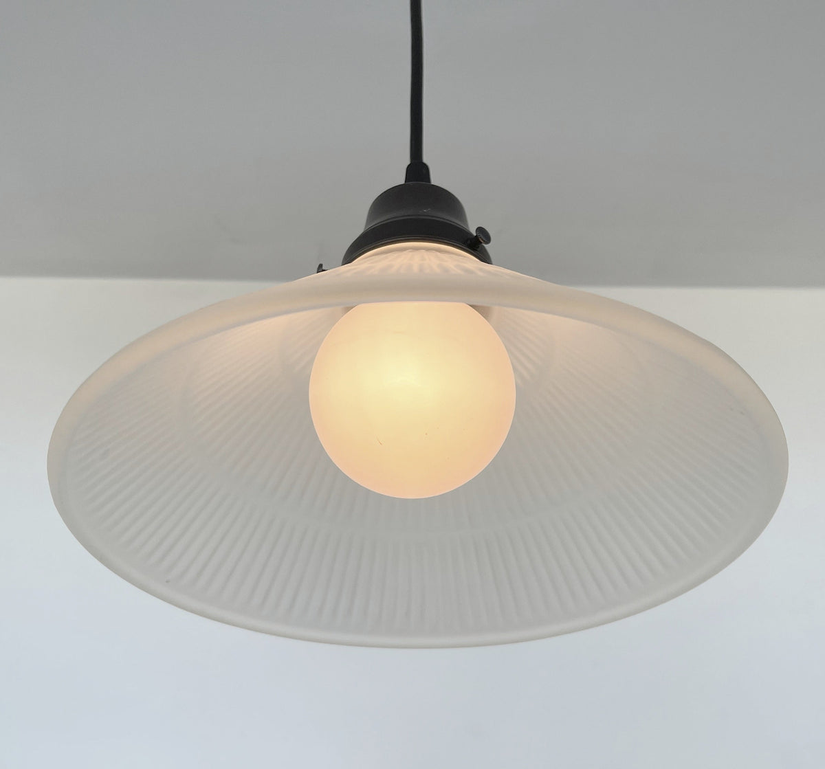  Modern Holophane PENDANT Light - Frosted