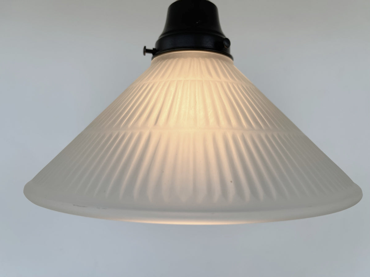  Modern Holophane PENDANT Light - Frosted