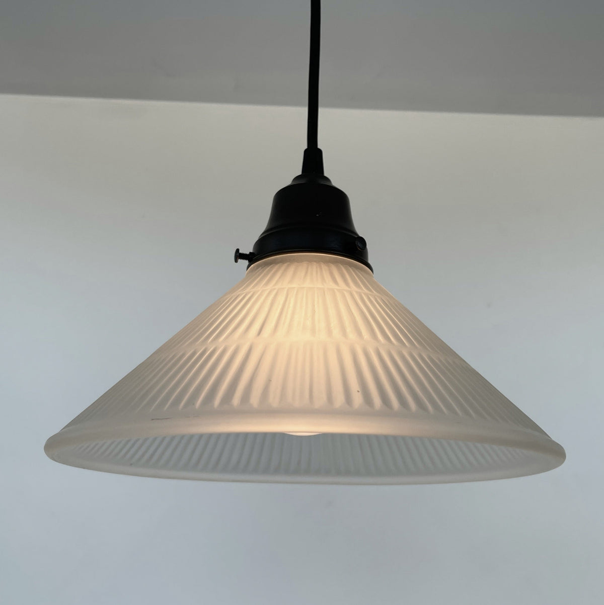  Modern Holophane PENDANT Light - Frosted