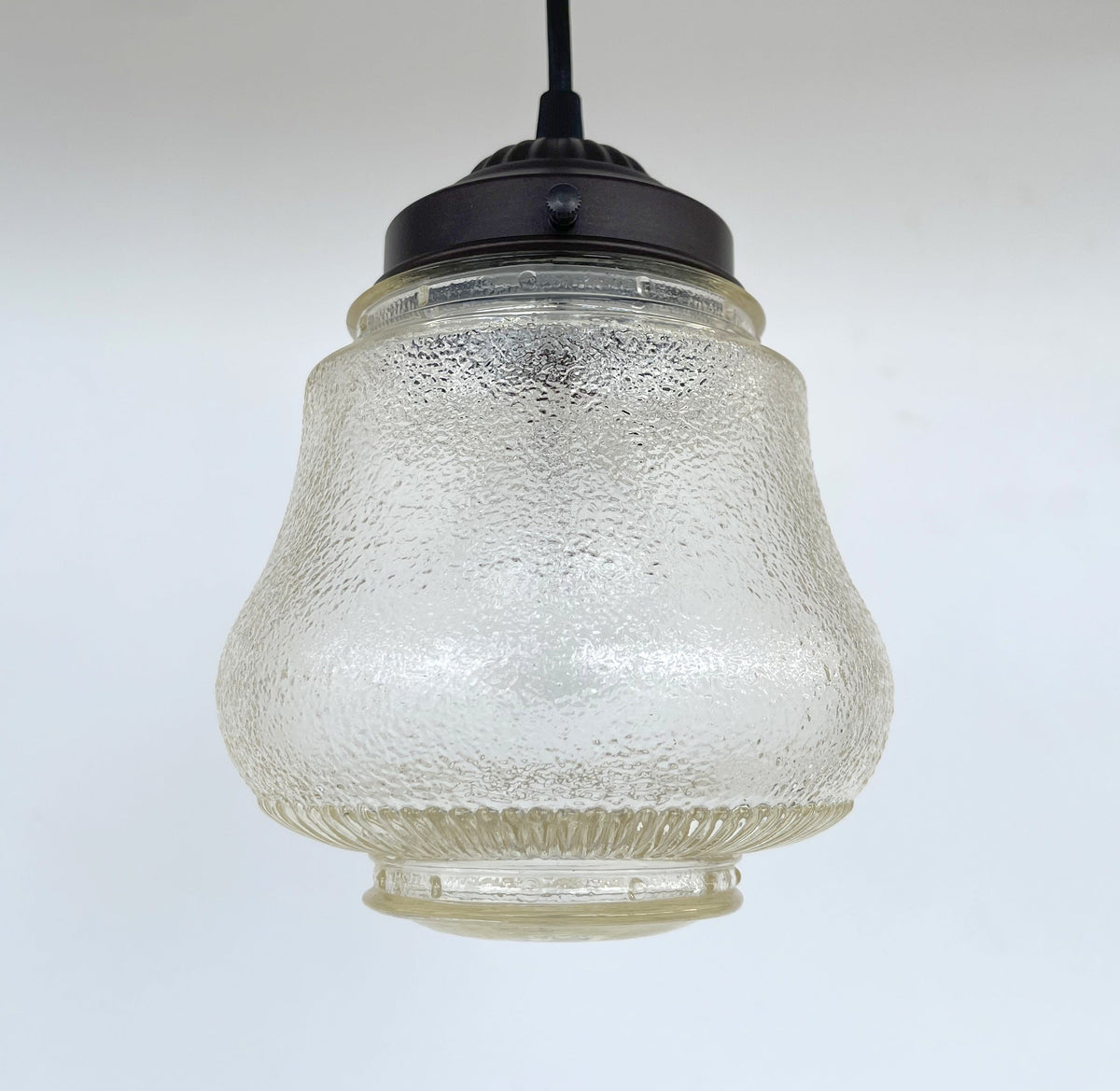  Amber Antique 1960's Glass PENDANT Light