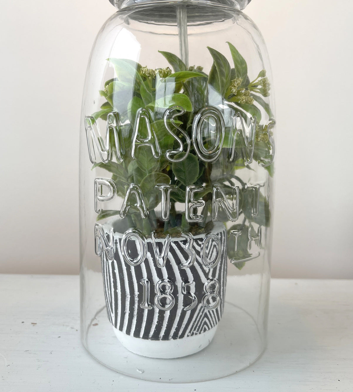  Mason Jar LAMP TABLE - (No Shade Included)