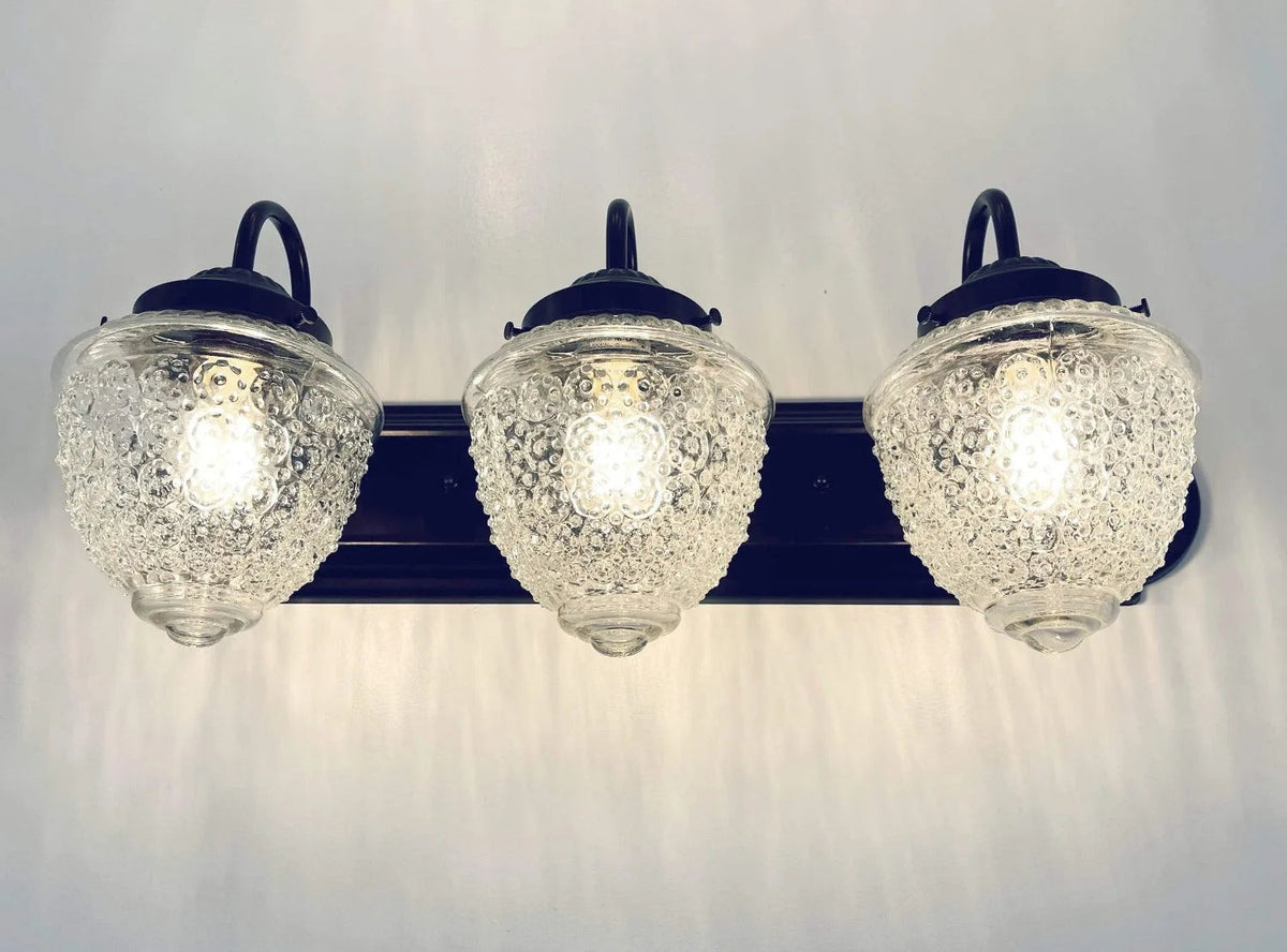  Antique Acorn Glass VANITY Light - 3 Sizes