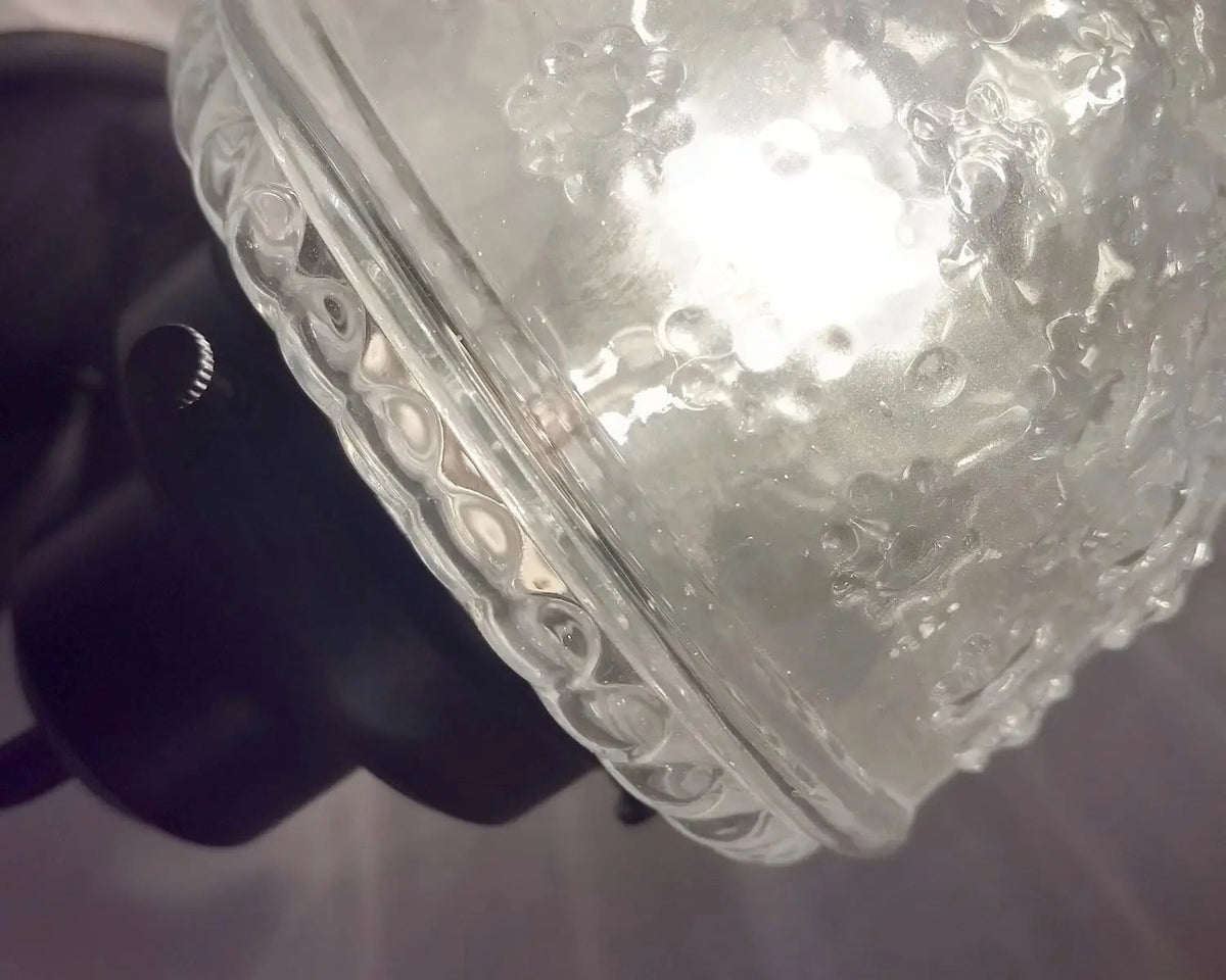  Glass Torch Wall Sconce Light Fixture