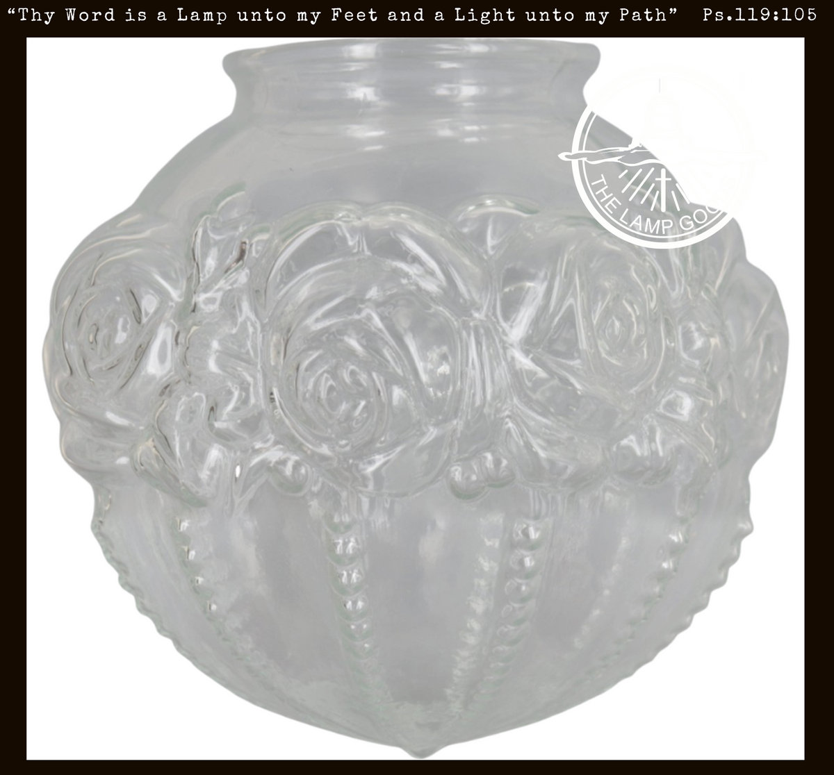  Embossed Antique Clear Glass Globe Replacement
