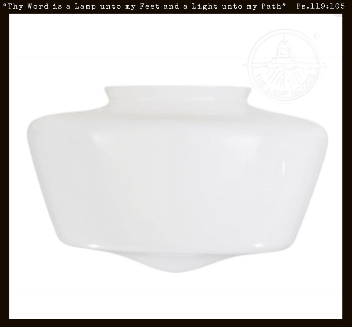  12" Dia. Clear Over Opal Glass Schoolhouse Shade