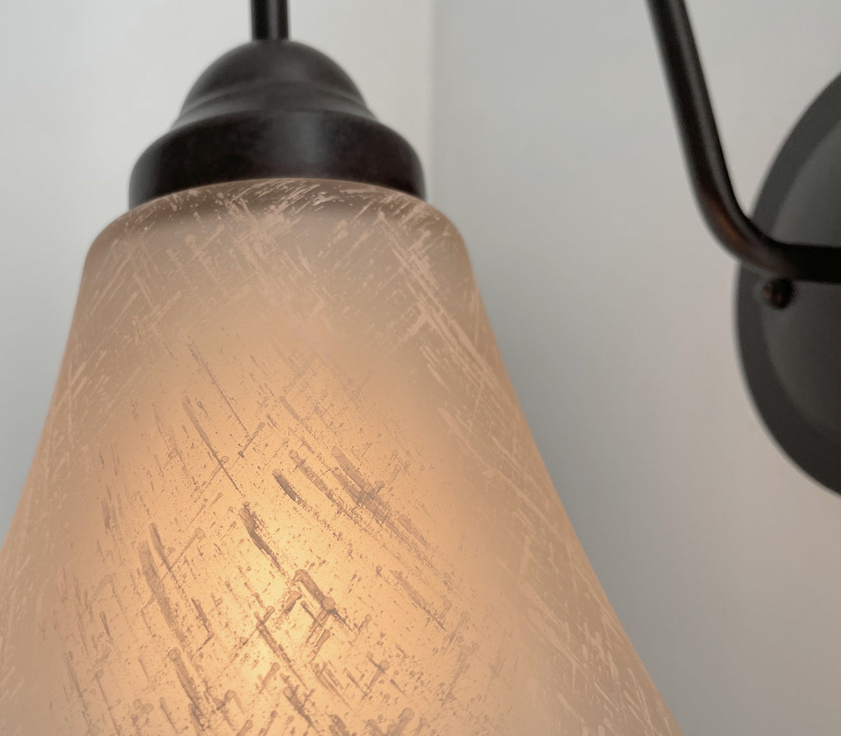  Modern Farmhouse LINEN Glass Wall Sconce Lighting Fixture