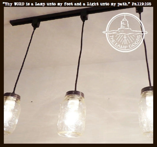  Mason Jar TRACK LIGHTING Pendant SINGLE New Quart