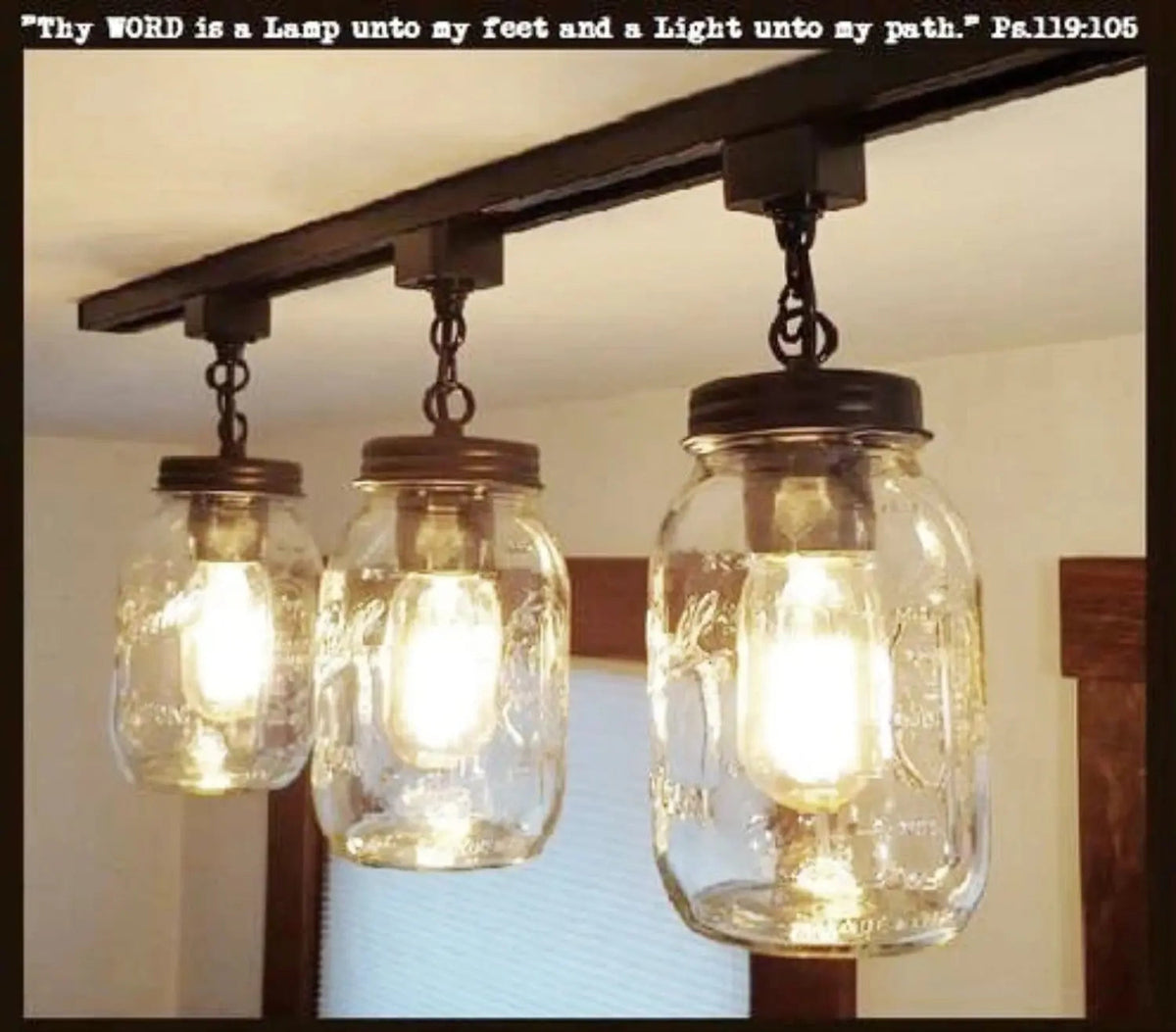  Mason Jar TRACK LIGHTING New Quart Single