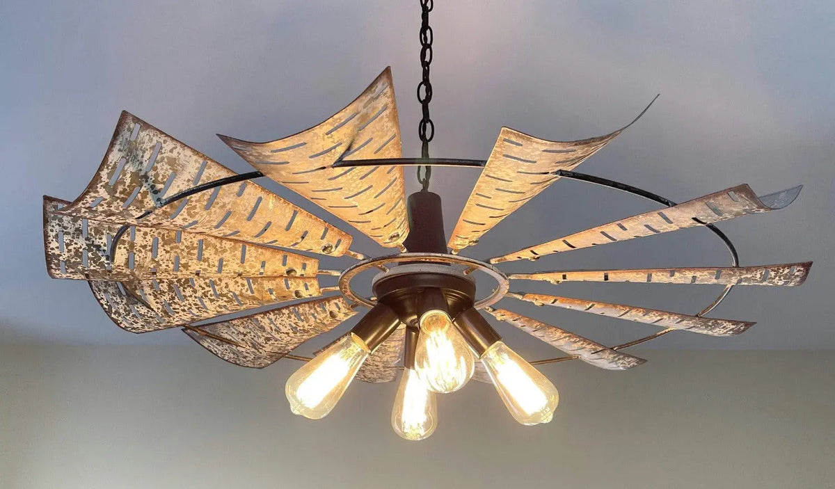  Windmill Chandelier Farmhouse Lighting Fixture