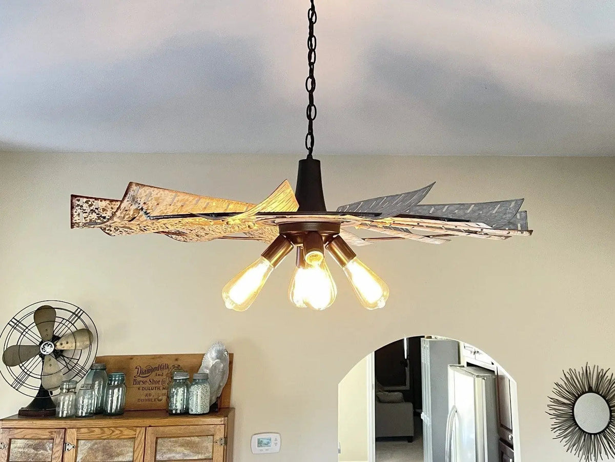  Windmill Chandelier Farmhouse Lighting Fixture