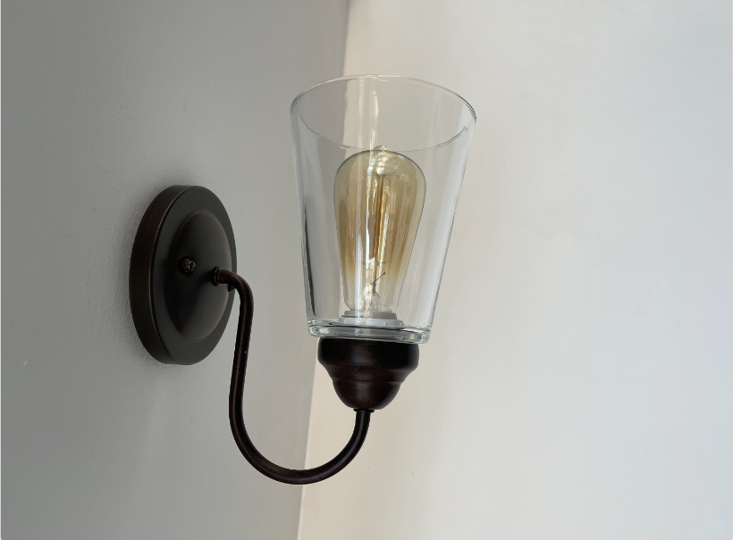  Heavy Modern Farmhouse Clear Glass Wall Sconce Light Fixture Shade