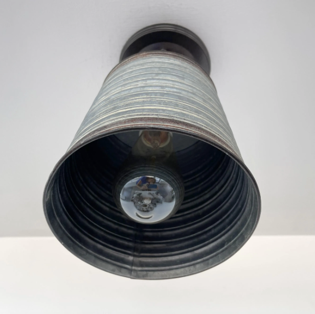  Corrugated Barn Metal Galvanized Rustic Pendant Light