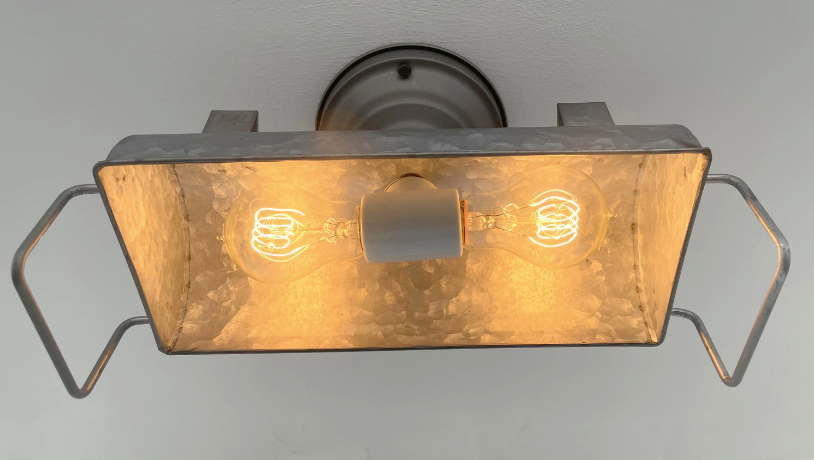  INDUSTRIAL GALVANIZED Ceiling Light Fixture