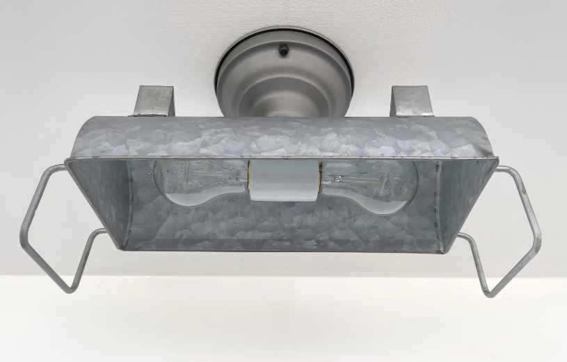  INDUSTRIAL GALVANIZED Ceiling Light Fixture