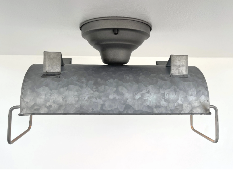  INDUSTRIAL GALVANIZED Ceiling Light Fixture