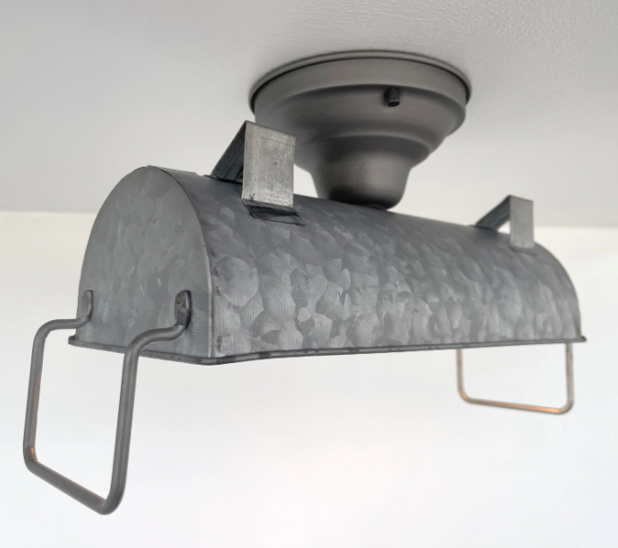  INDUSTRIAL GALVANIZED Ceiling Light Fixture