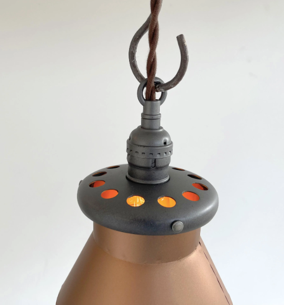  Rustic COPPER Farmhouse MILK CAN Barn Pendant Light Fixture