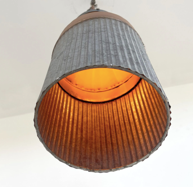  Rustic COPPER Farmhouse MILK CAN Barn Pendant Light Fixture