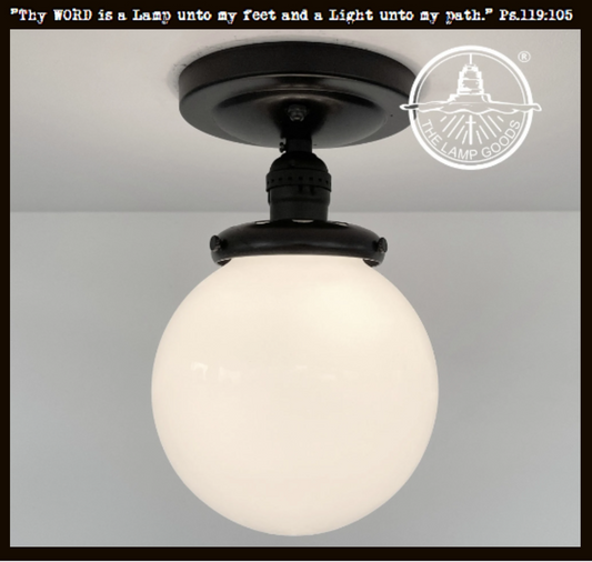  Globe CEILING LIGHT Of Schoolhouse Details